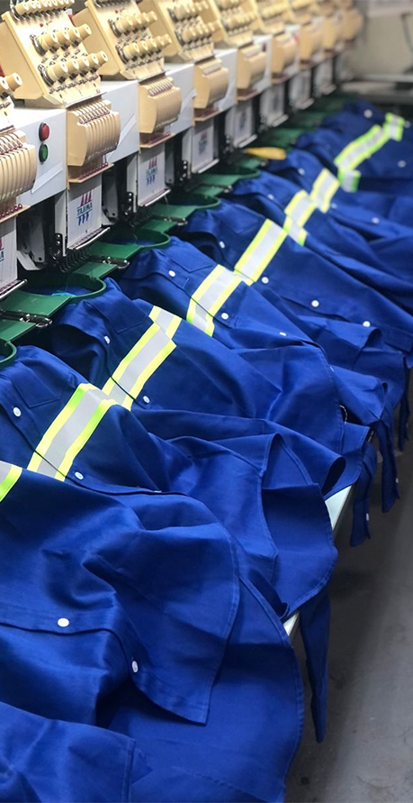 Garment factory producing workwear uniforms